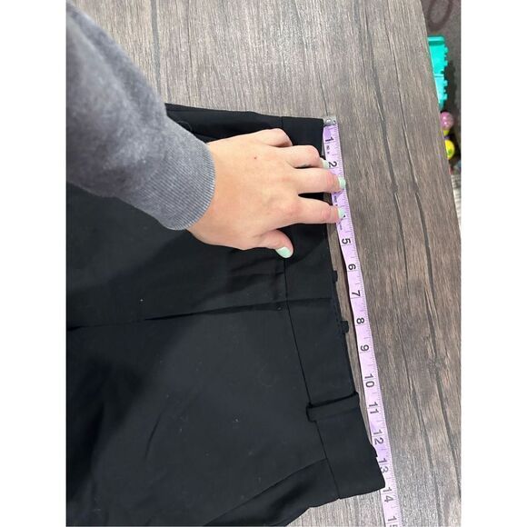 Babaton Atelier High Waist Crop Hem Flat Front Trousers Dress Pants Black Size 2 - Picture 10 of 10